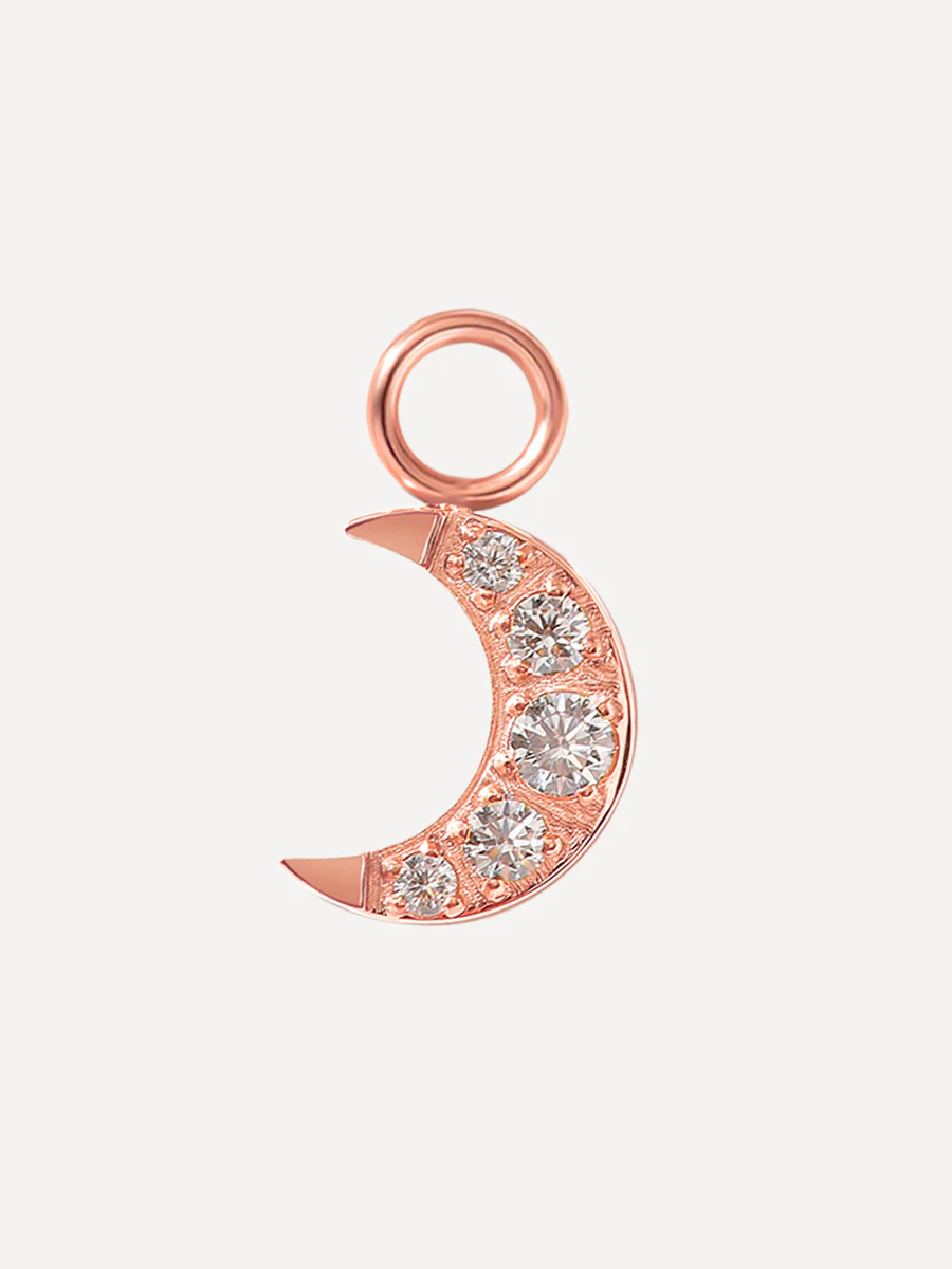 10x8mm Dazzling Moon Ohrring-Charm - Image 3
