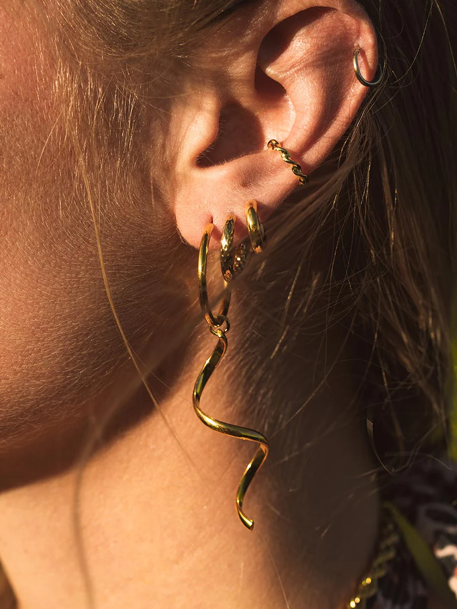 16mm TEXTURED HOOPS SMALL OHRRINGE - Image 6