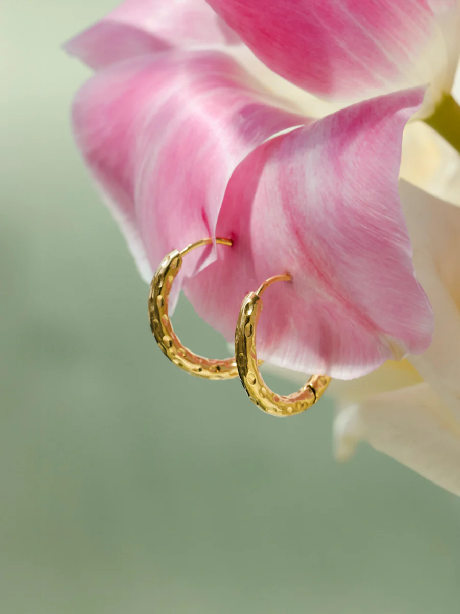 22mm Textured Hoops Ohrringe - Image 4