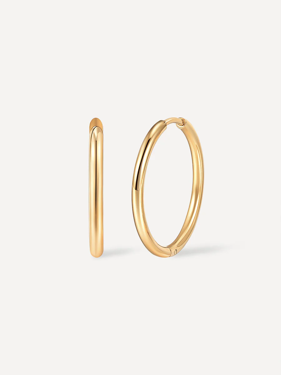 24mm SLIM HOOP MEDIUM OHRRINGE - Image 13