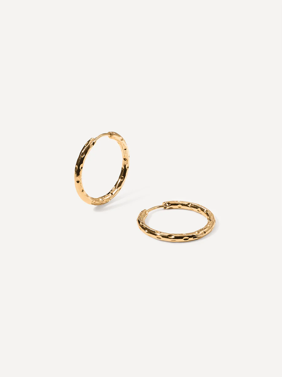 25MM TEXTURED HOOPS MEDIUM OHRRINGE - Image 10