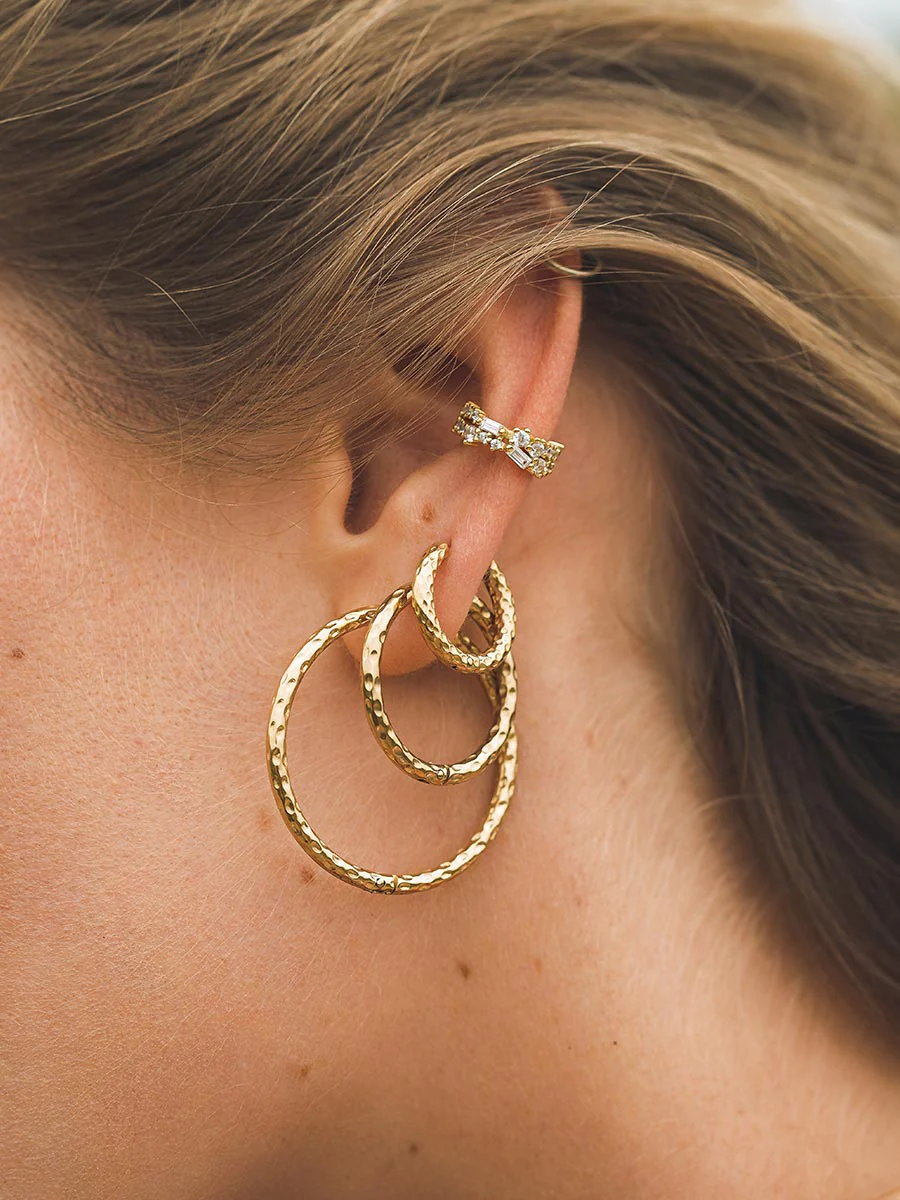 35MM TEXTURED HOOPS LARGE OHRRINGE - Image 6