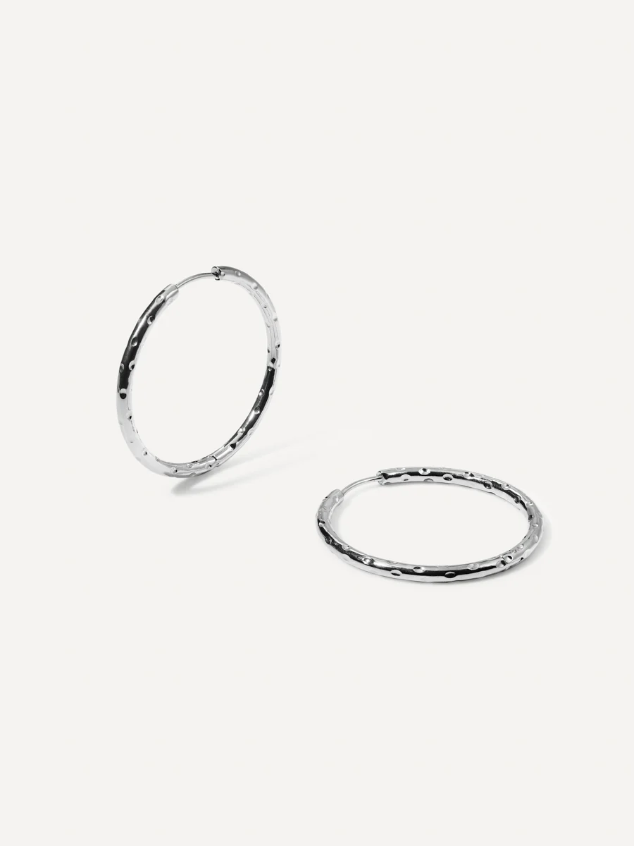 35MM TEXTURED HOOPS LARGE OHRRINGE - Image 8