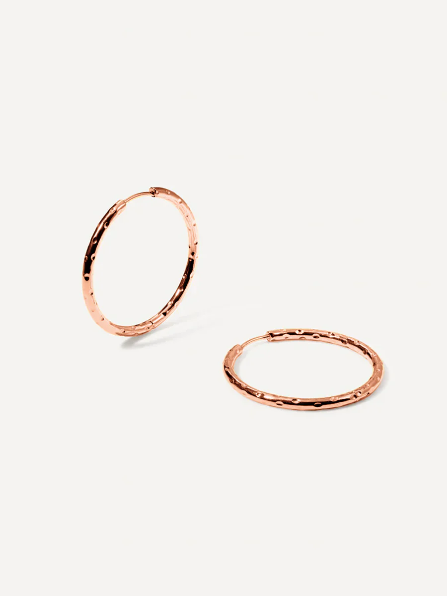 35MM TEXTURED HOOPS LARGE OHRRINGE - Image 9