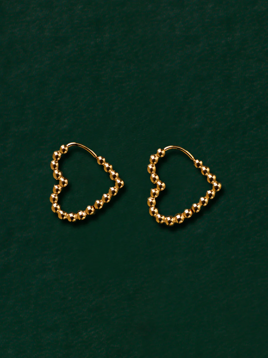Beaded Heart Ohrringe - Image 4