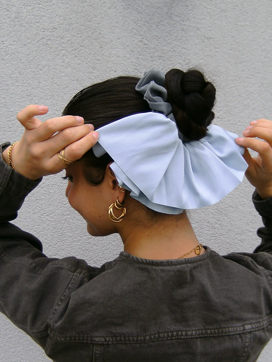 Breeze Wrap Blue Scrunchie - Image 2