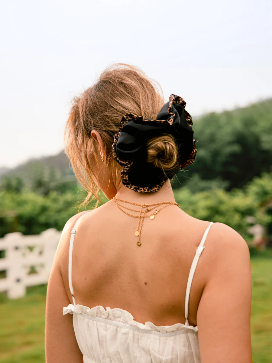 Chic Charm Leopard Scrunchie - Image 3