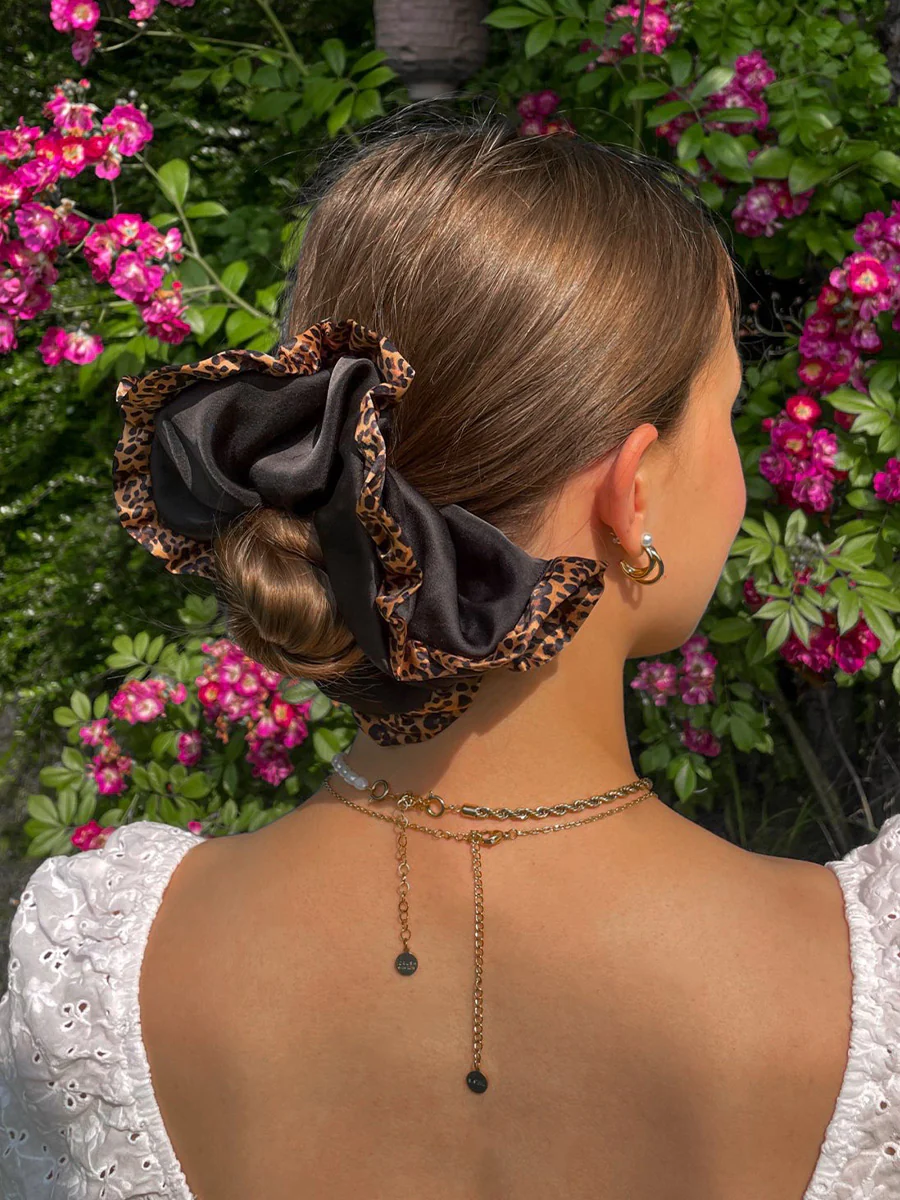Chic Charm Leopard Scrunchie - Image 5