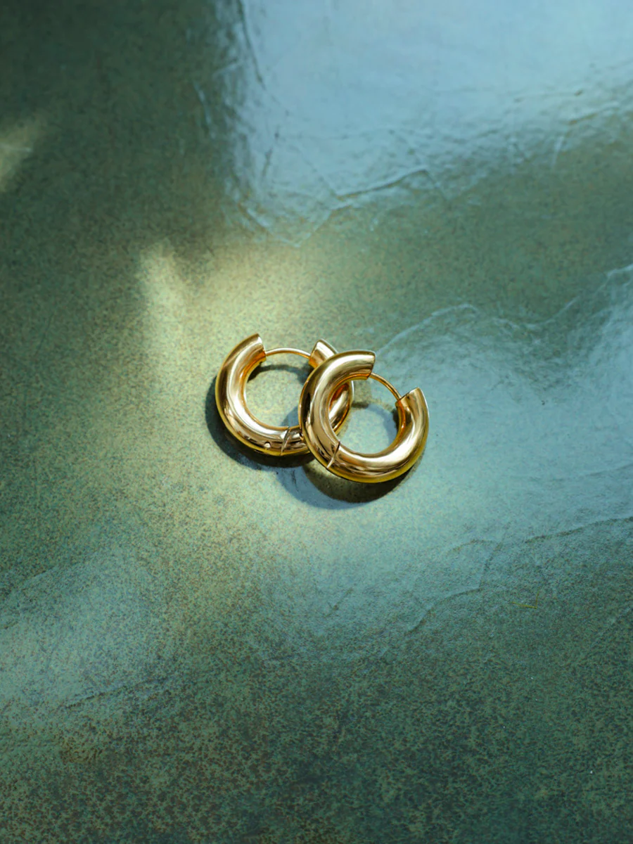 22mm Chunky Hoop Ohrringe - Image 4