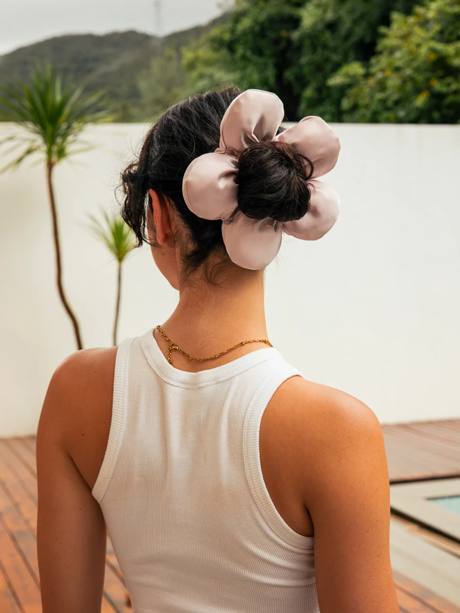 Cream Blossom Scrunchie - Image 2