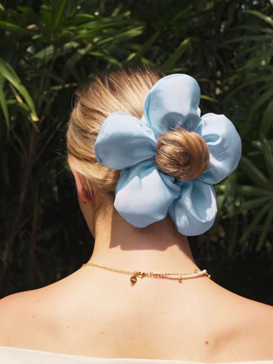 Cream Blossom Scrunchie - Image 3