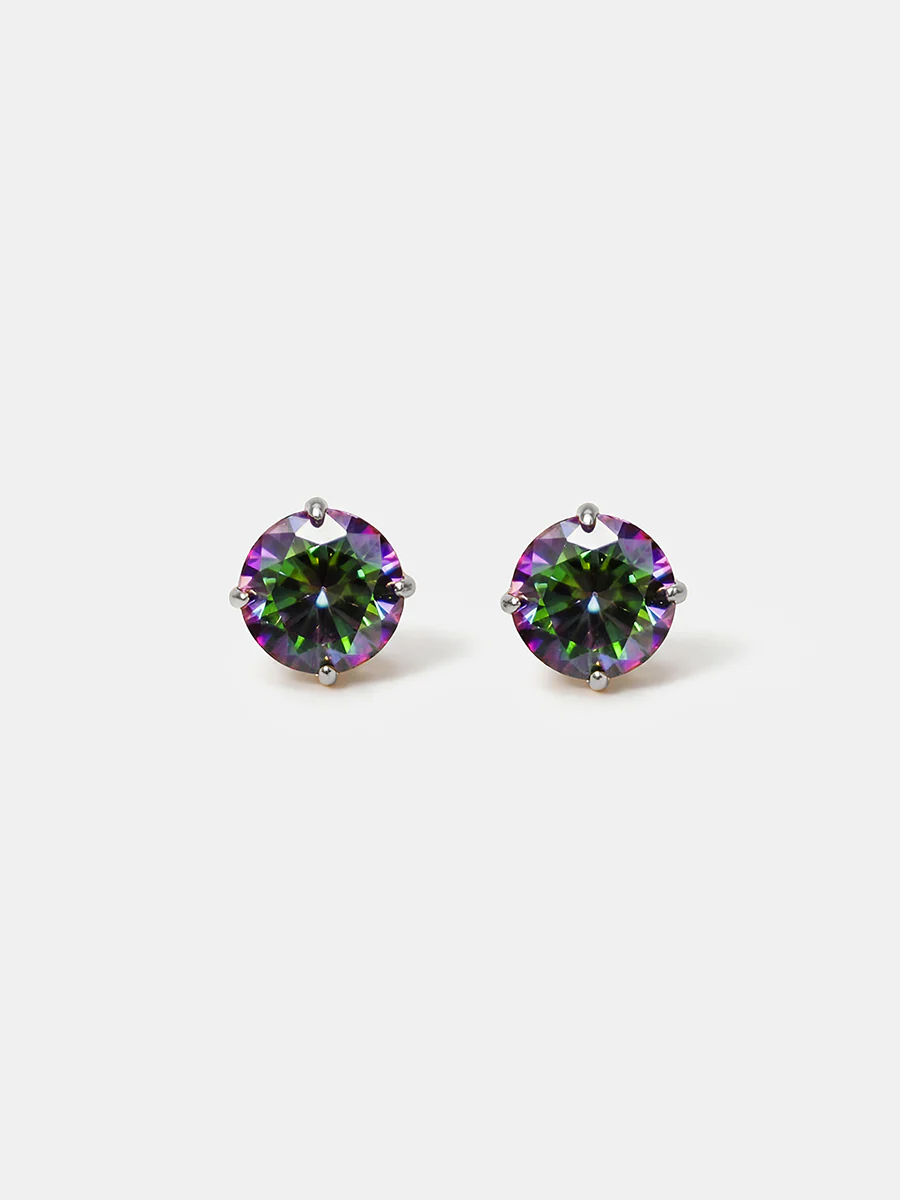 Crystal Delight Aurora Black Small Stub-Ohrringe - Image 6