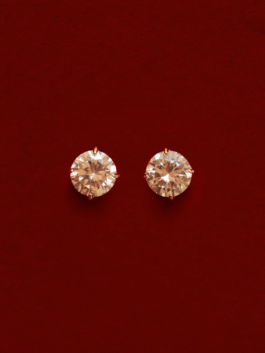Crystal Delight Champagne Small Stub-Ohrringe - Image 4
