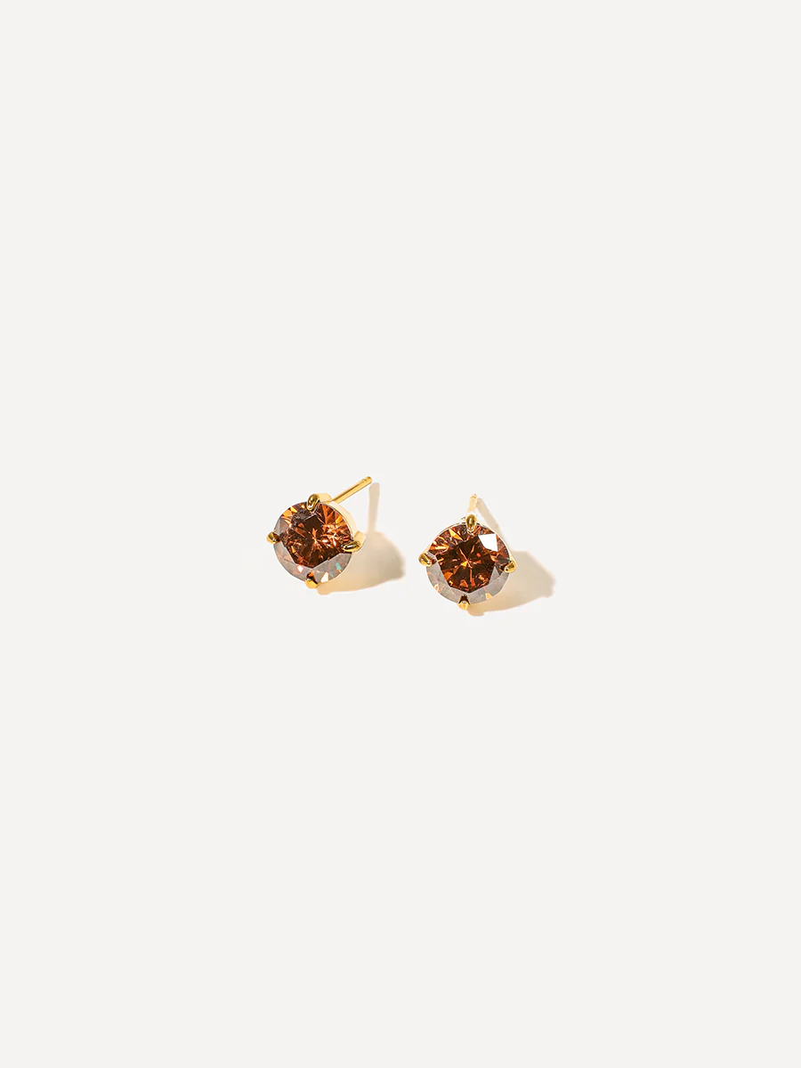 Crystal Delight Coffee Small Stub-Ohrringe