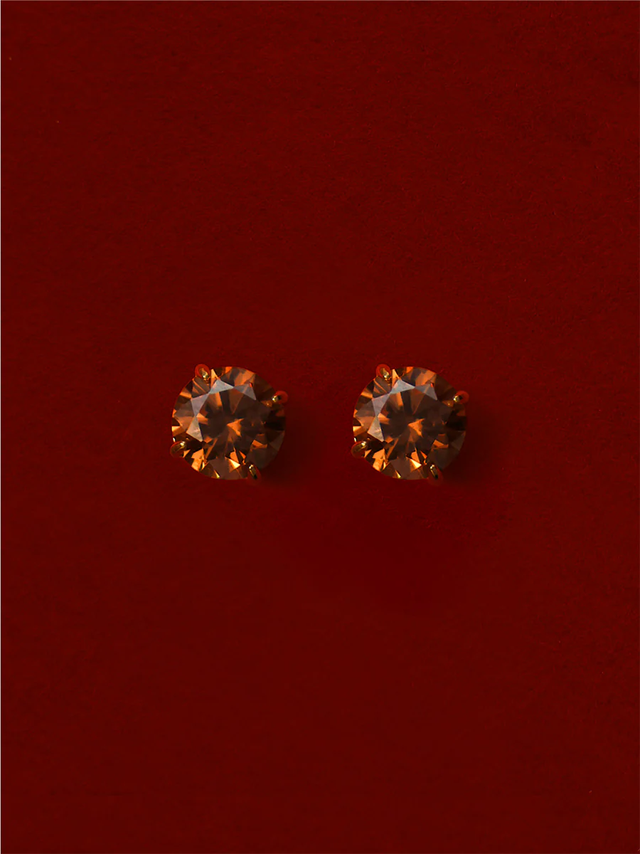 Crystal Delight Coffee Small Stub-Ohrringe - Image 7