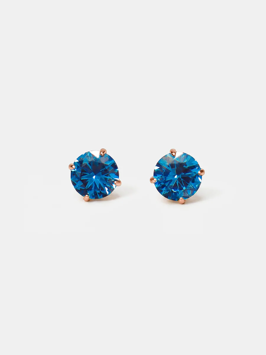 Crystal Delight Dark Blue Small Stub-Ohrringe - Image 6