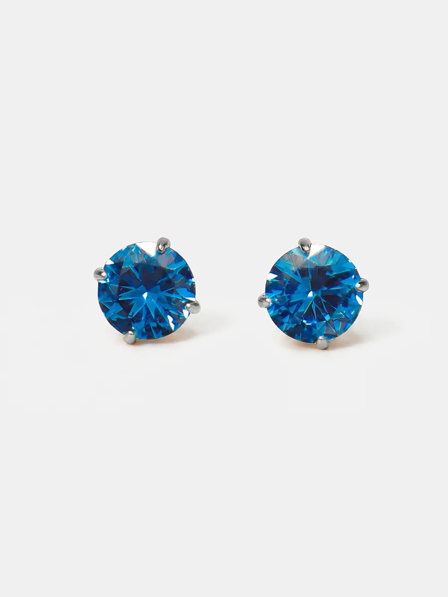 Crystal Delight Dark Blue Stub-Ohrringe - Image 6