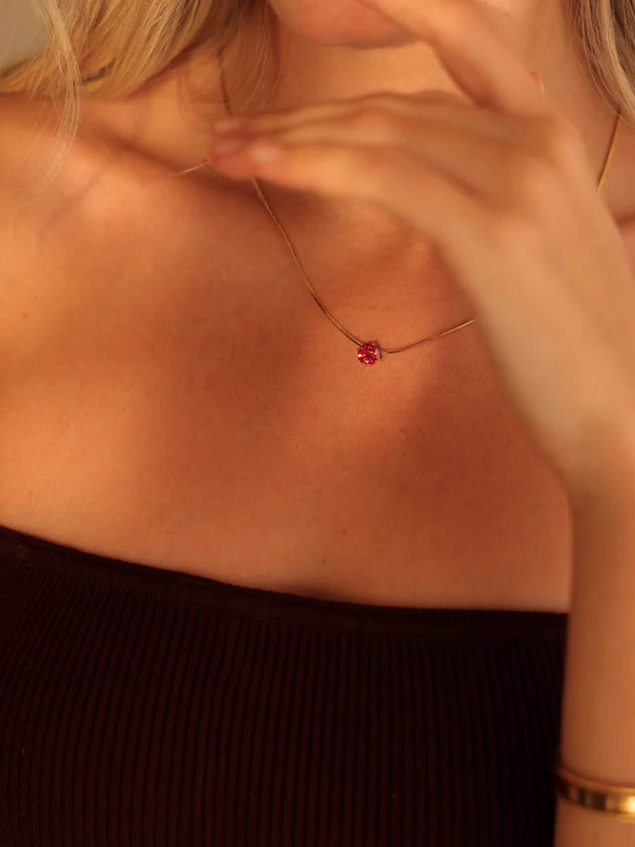 Crystal Delight Dark Red Kette - Image 11