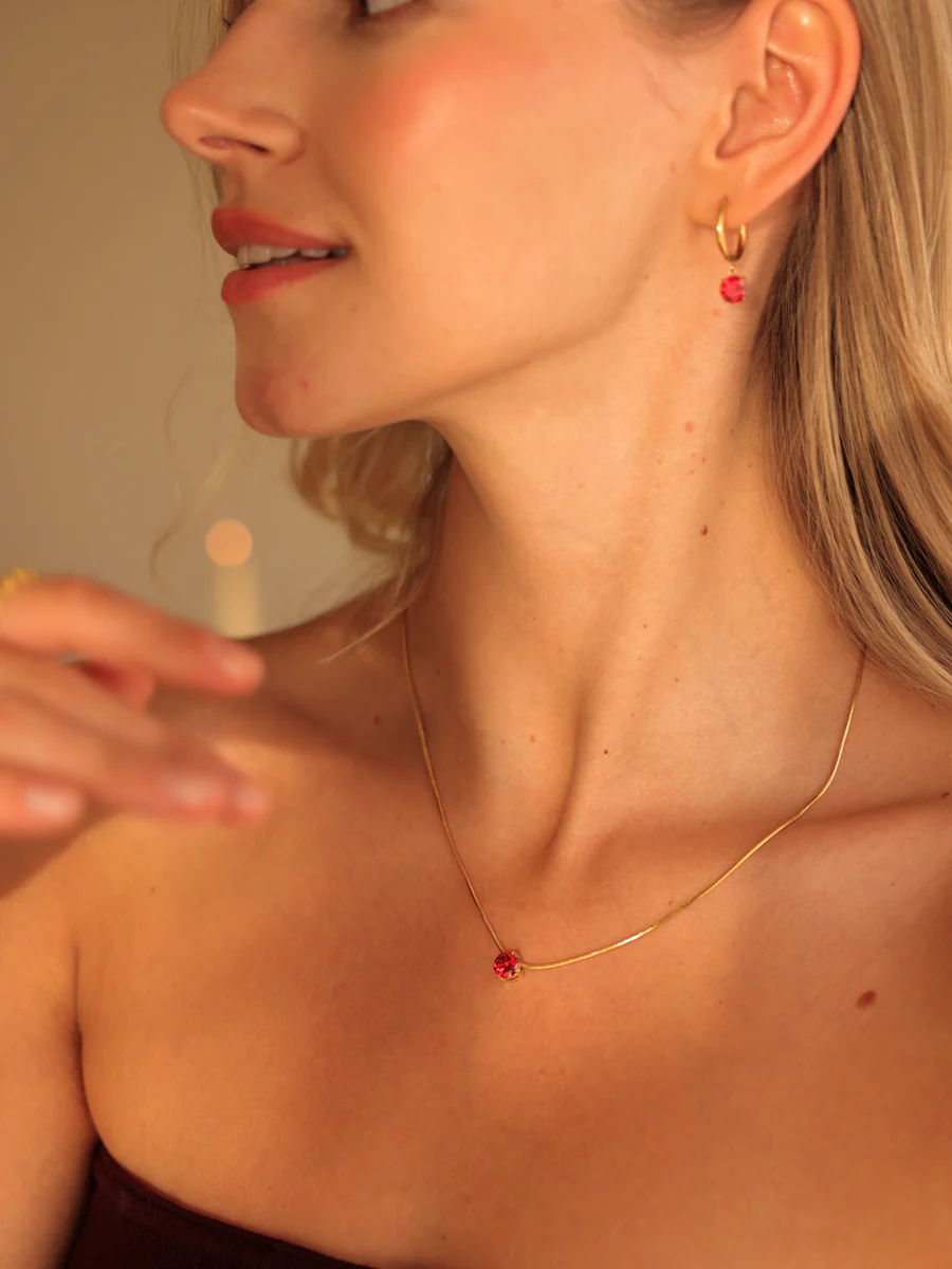 Crystal Delight Dark Red Kette - Image 12