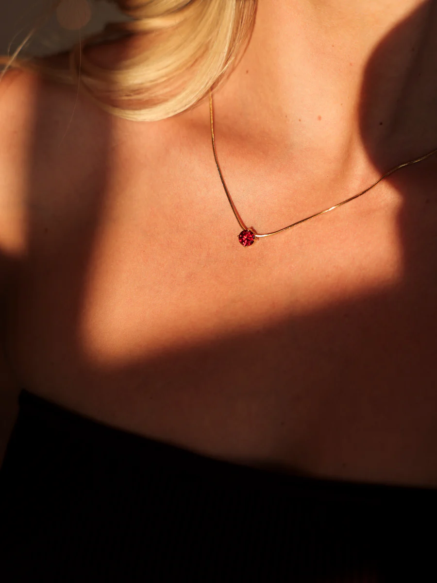 Crystal Delight Dark Red Kette - Image 2
