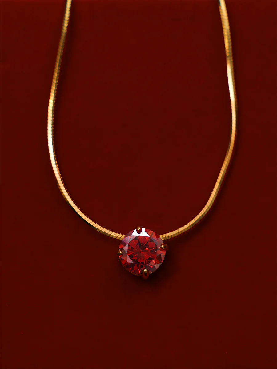 Crystal Delight Dark Red Kette - Image 4