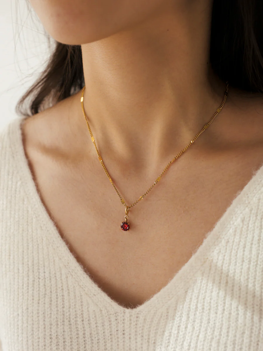 Crystal Delight Dark Red Ketten-Charm - Image 2