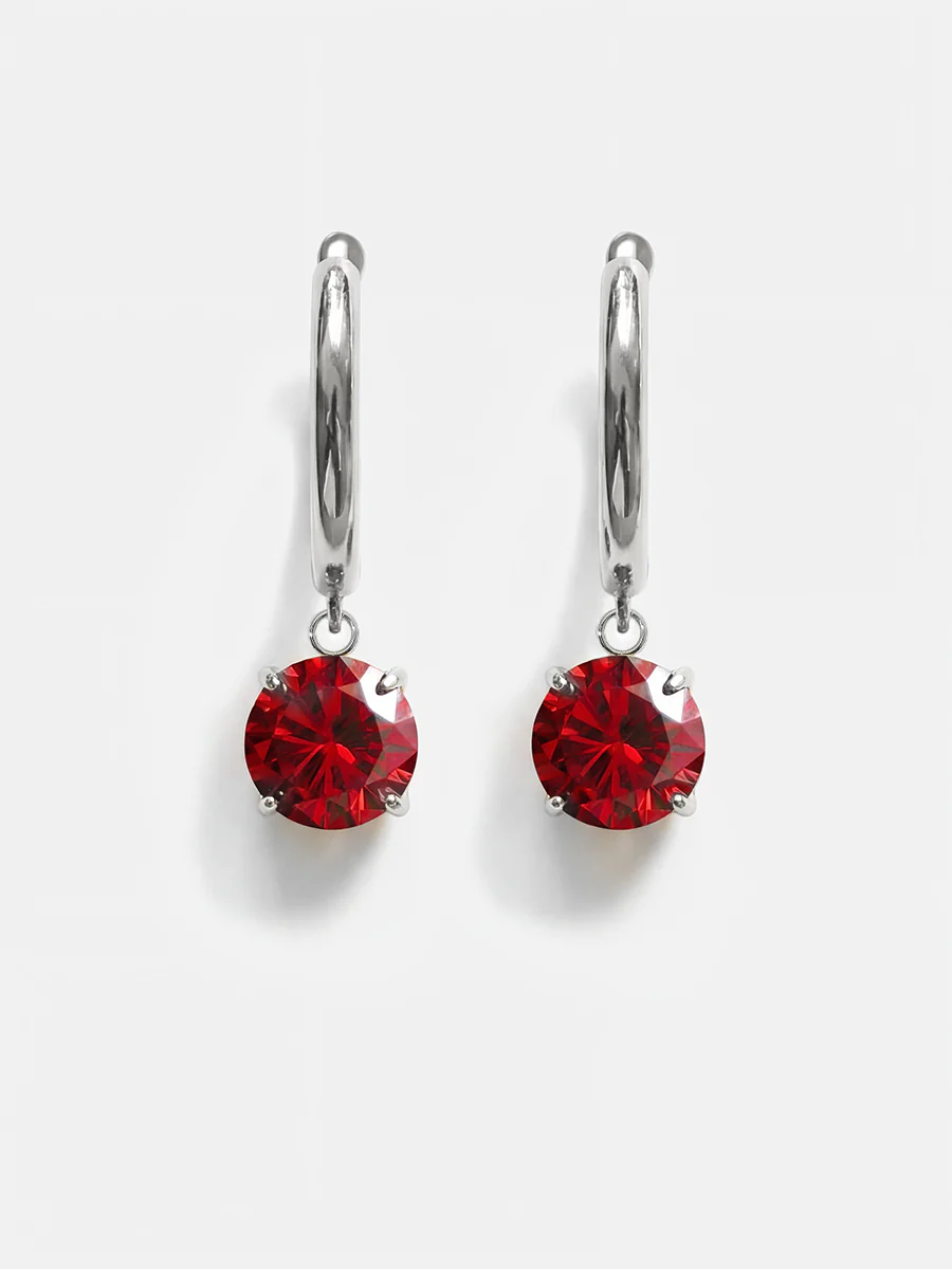 Crystal Delight Dark Red Ohrringe - Image 11