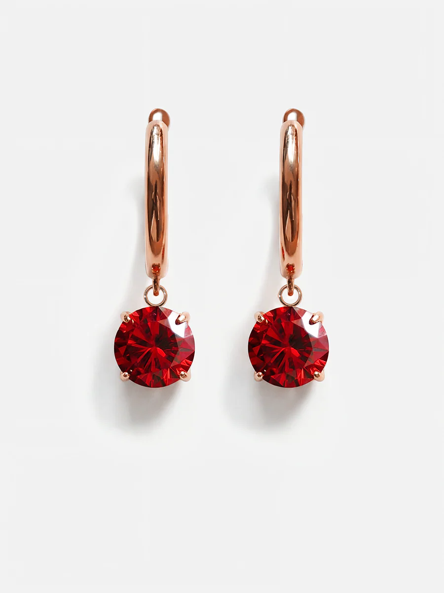Crystal Delight Dark Red Ohrringe - Image 12