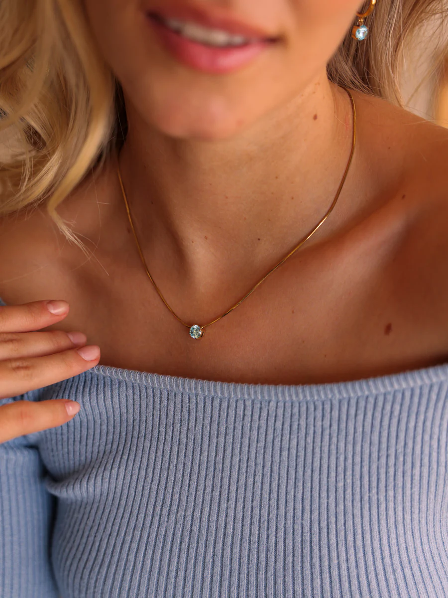 Crystal Delight Light Blue Kette - Image 6