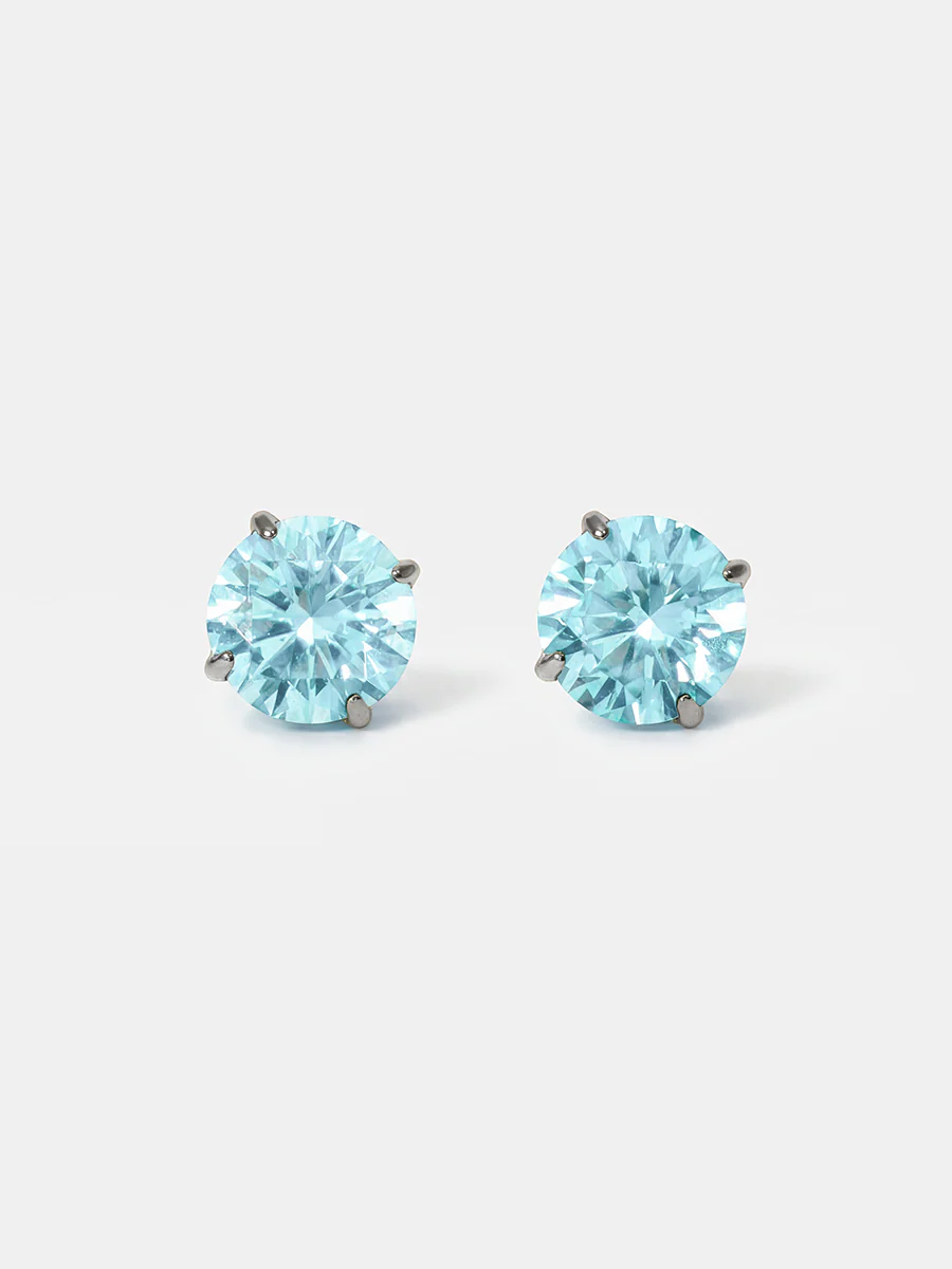 Crystal Delight Light Blue Stub-Ohrringe - Image 11