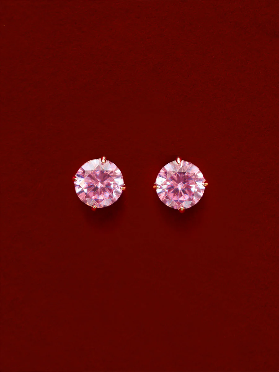 Crystal Delight Pink Small Stub-Ohrringe - Image 4