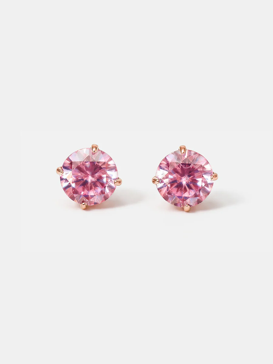 Crystal Delight Pink Stub-Ohrringe - Image 5