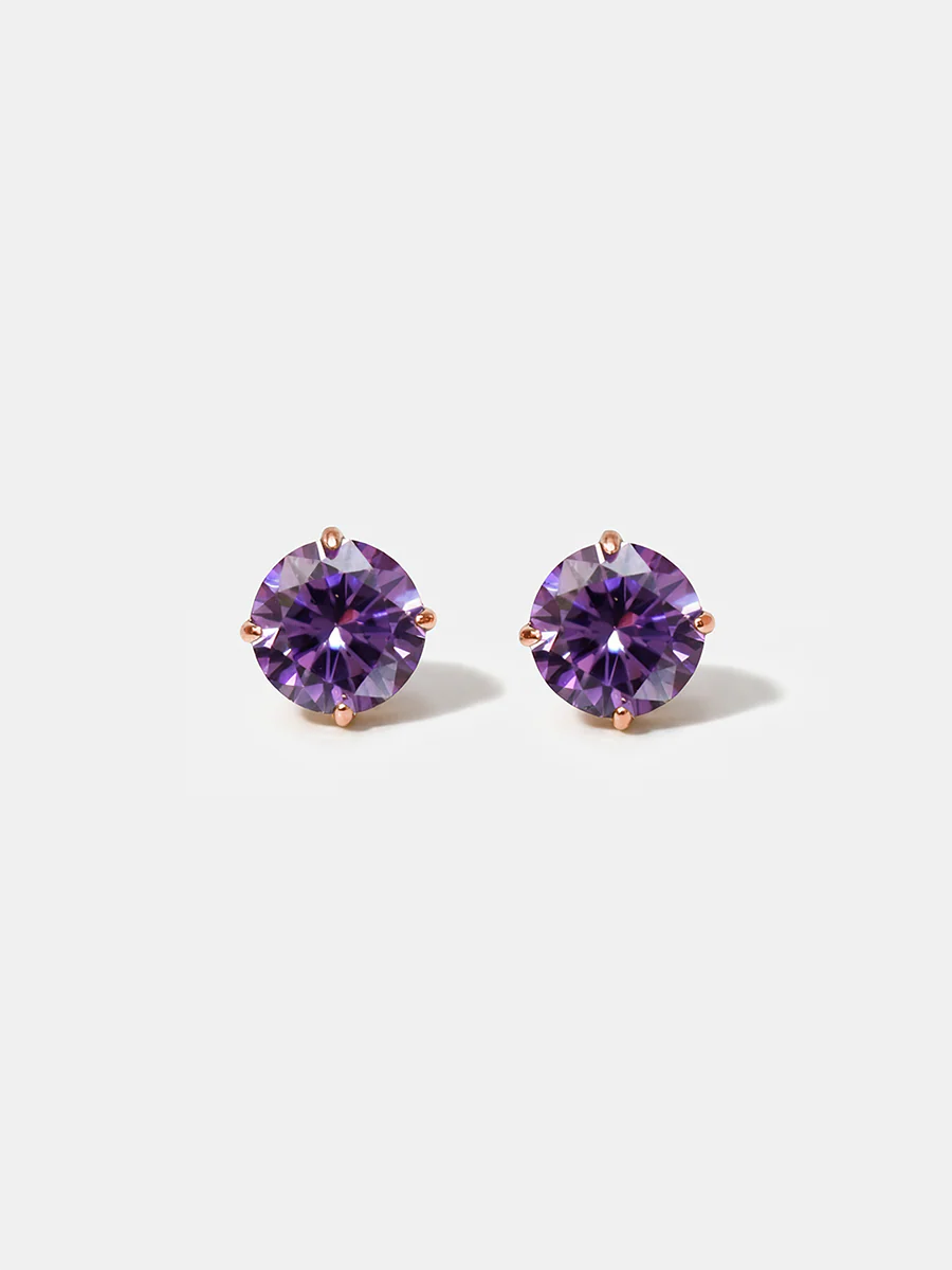 Crystal Delight Purple Small Stub-Ohrringe - Image 5
