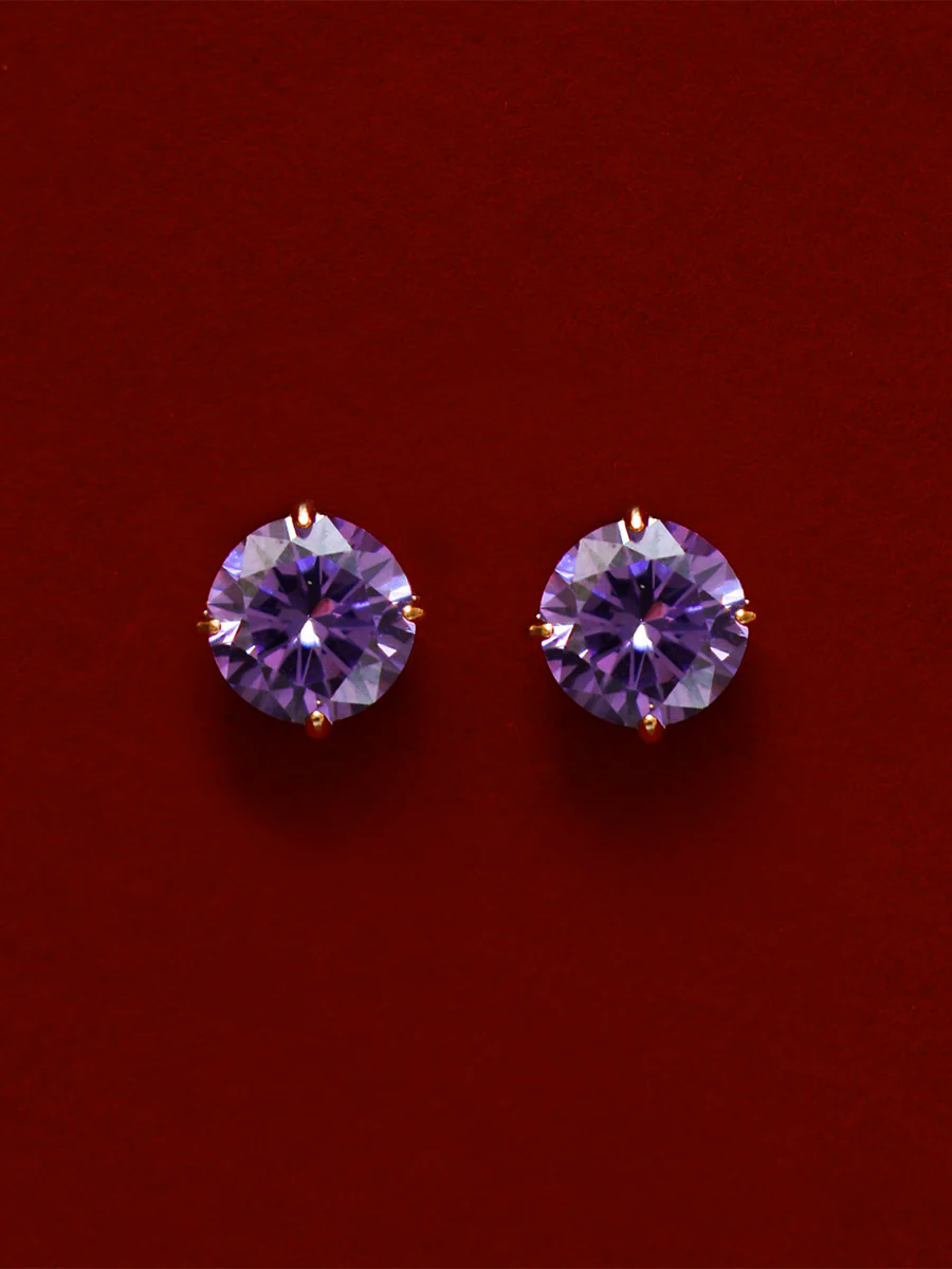 Crystal Delight Purple Stub-Ohrringe - Image 4
