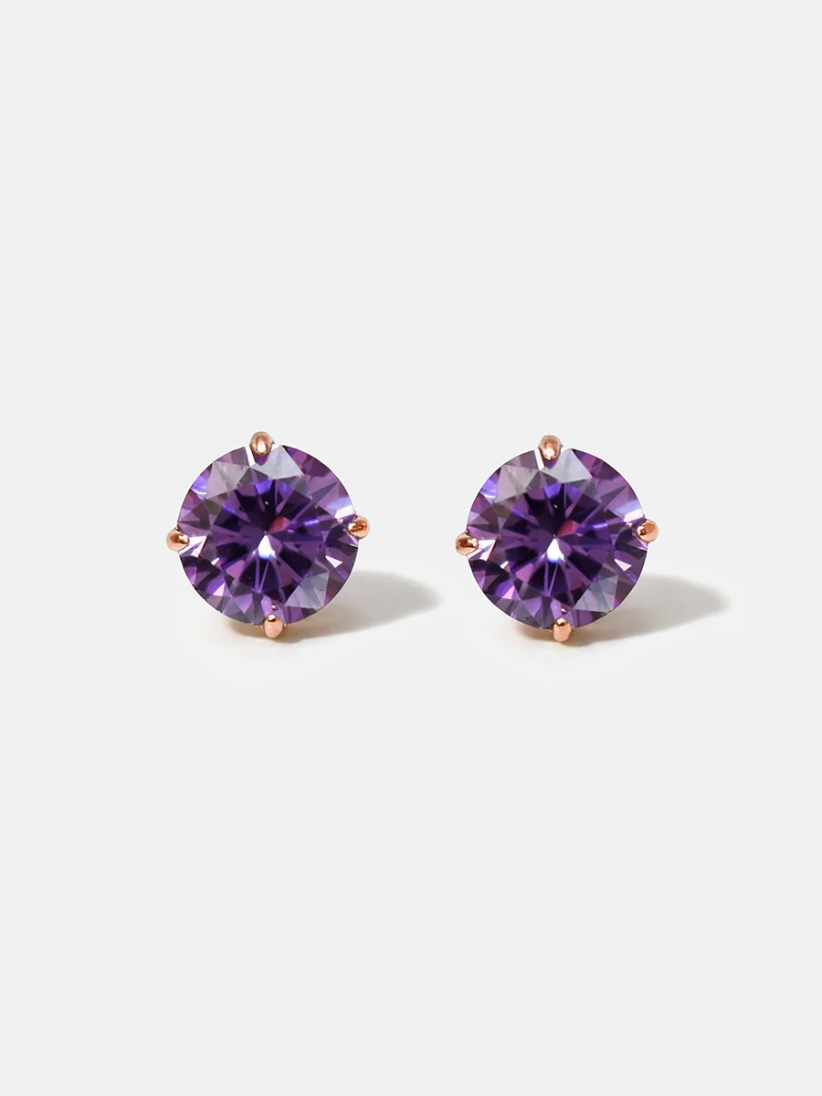 Crystal Delight Purple Stub-Ohrringe - Image 6