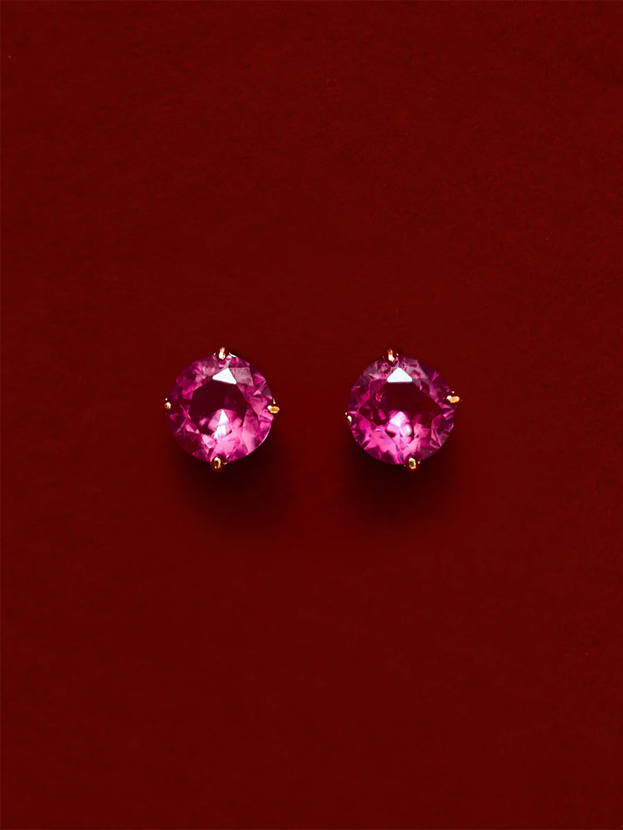 Crystal Delight Ruby Small Stub-Ohrringe - Image 4