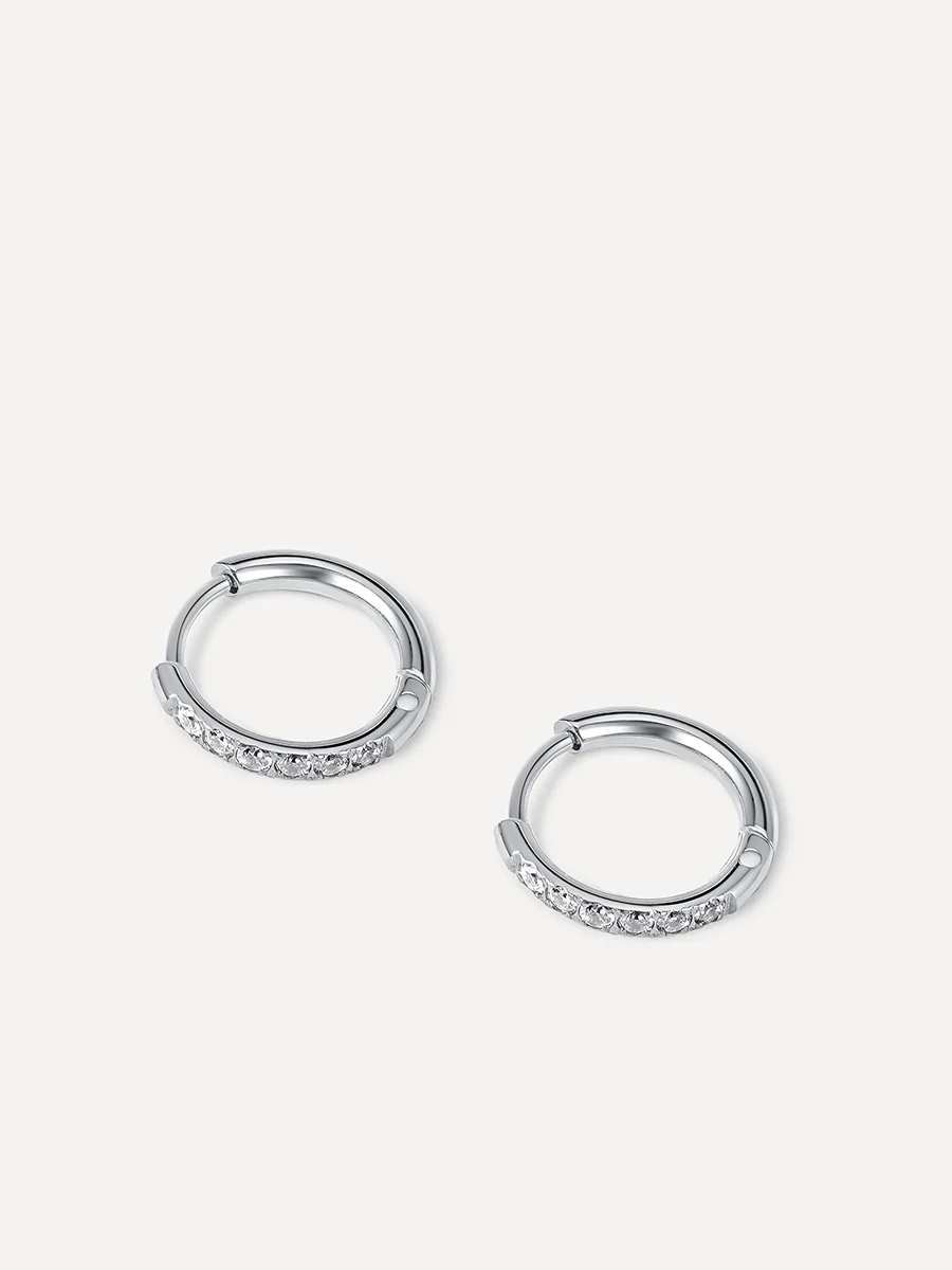 CRYSTALIZED SHINE HOOP Medium Ohrringe - Image 9