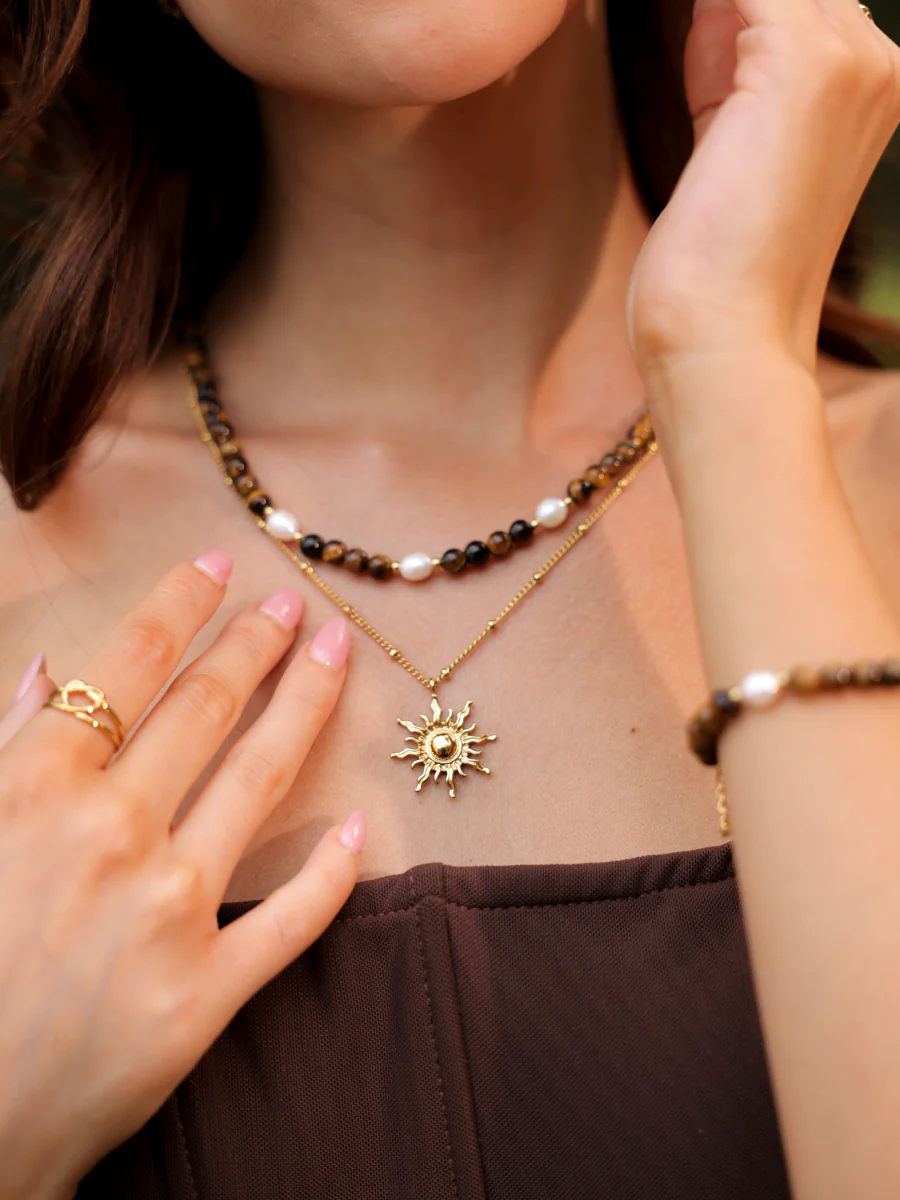 Dawn Pearl Tiger's Eye Kette - Image 2