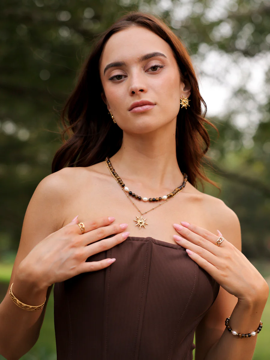 Dawn Pearl Tiger's Eye Kette - Image 7