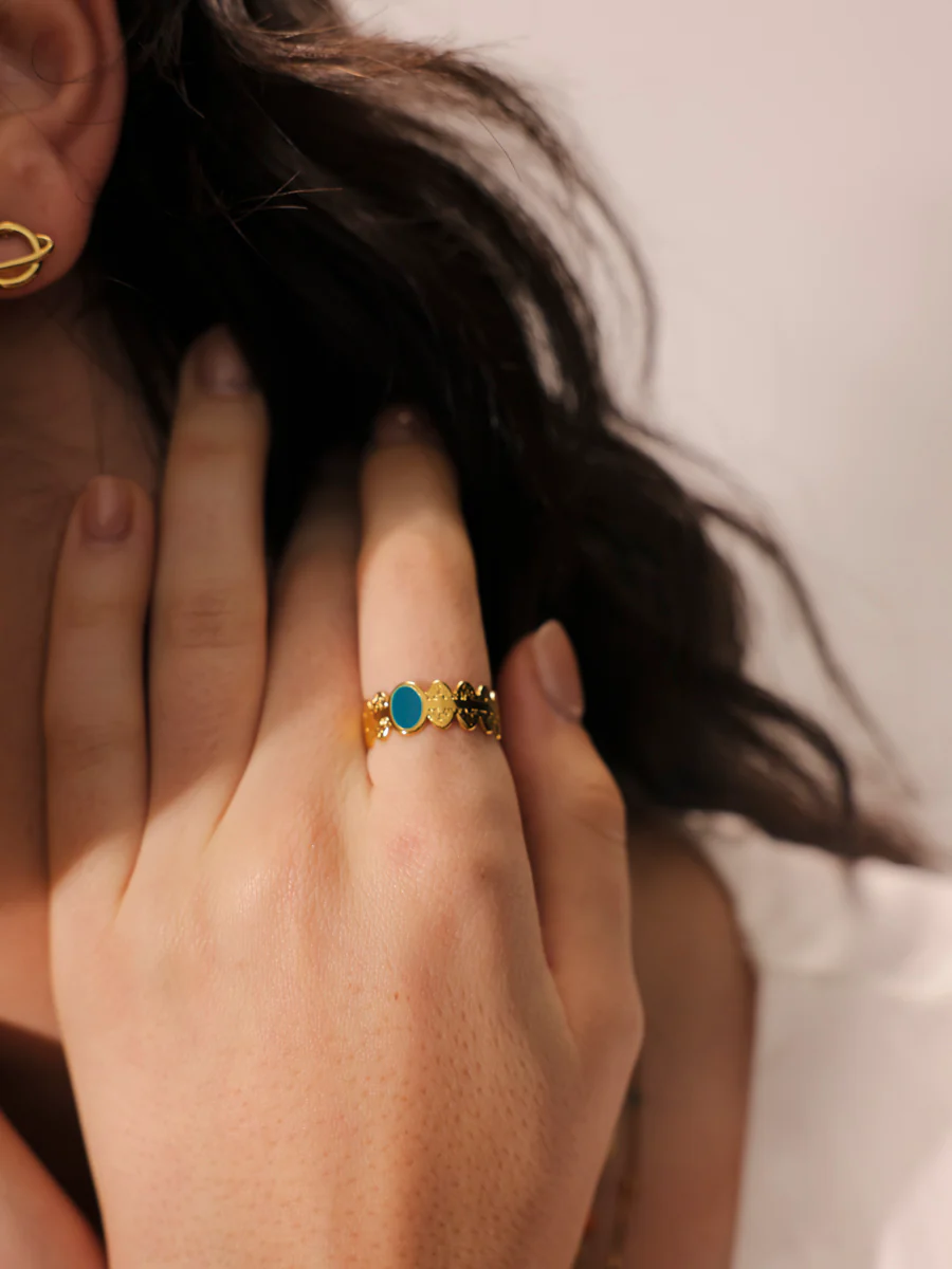 Delicate Blue Ring - Image 3