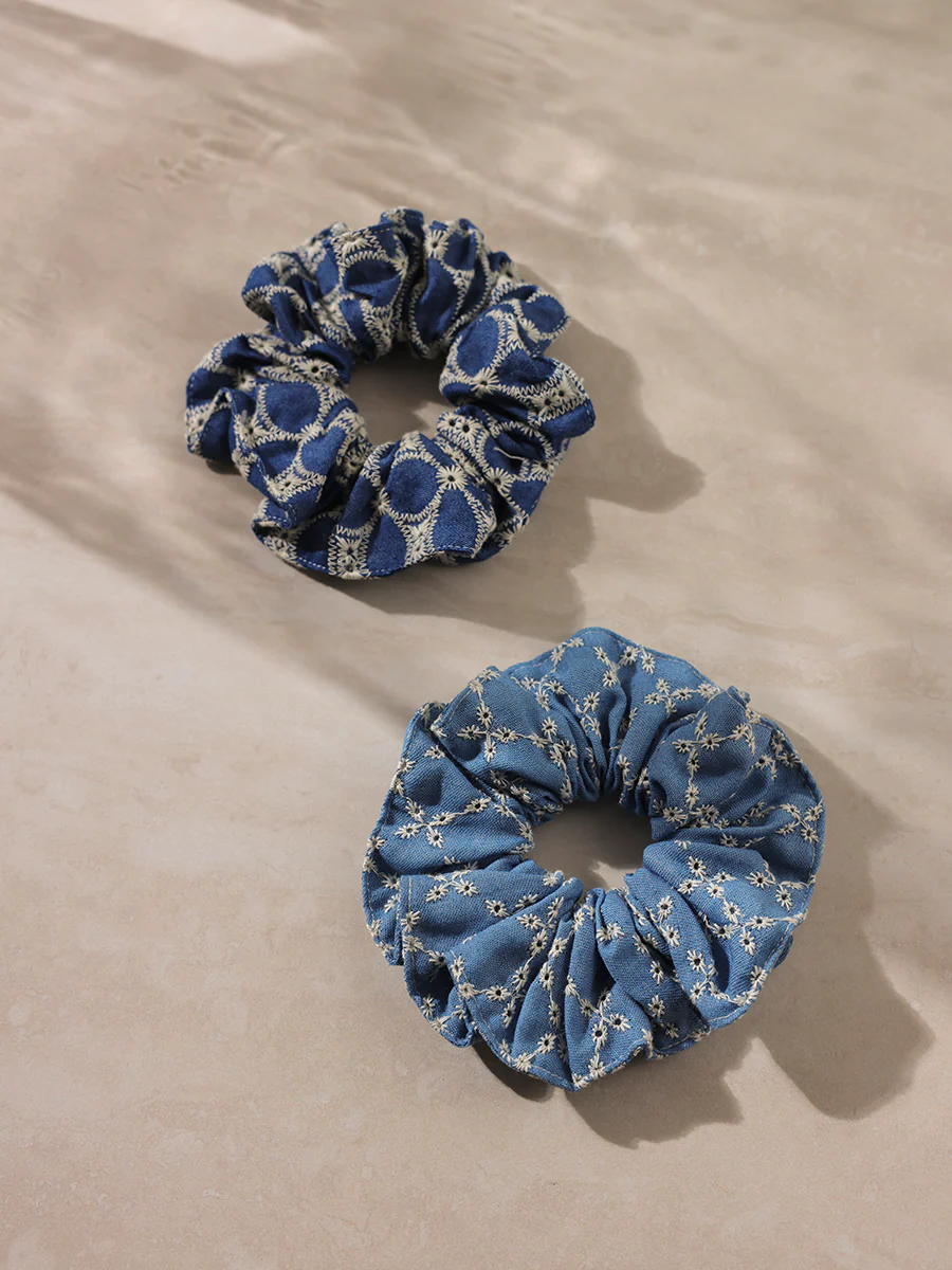Denim Fairy Scrunchie Dark Blue - Image 4