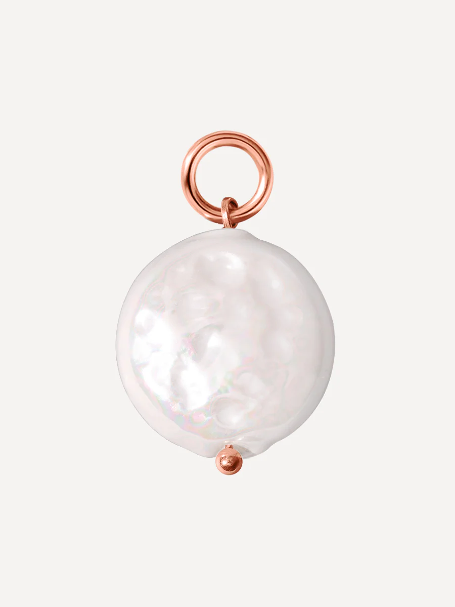 12x12mm Disc Pearl Ohrring-Charm - Image 4