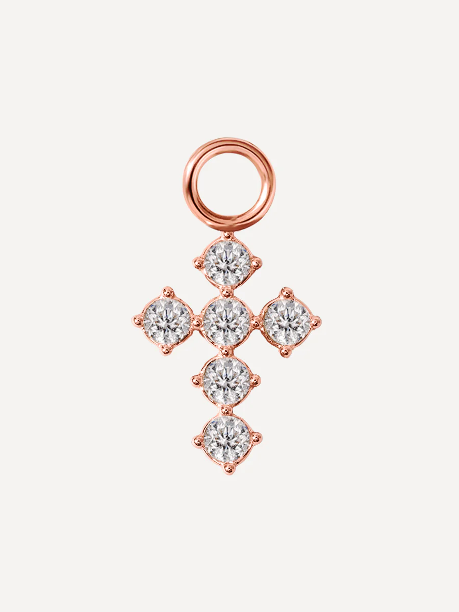 9x11,7mm Divine Cross Ohrring-Charm - Image 3