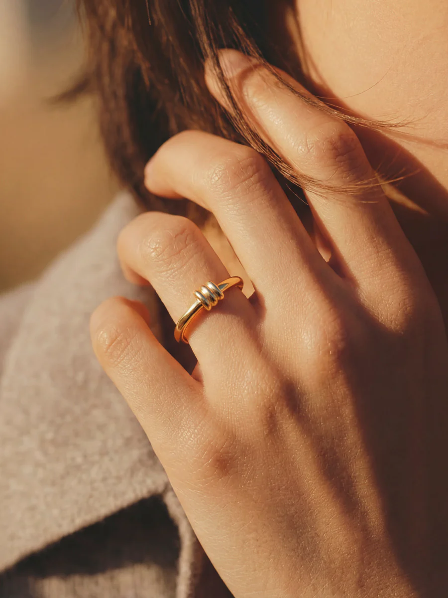 Elegant Trio Loop Ring - Image 2
