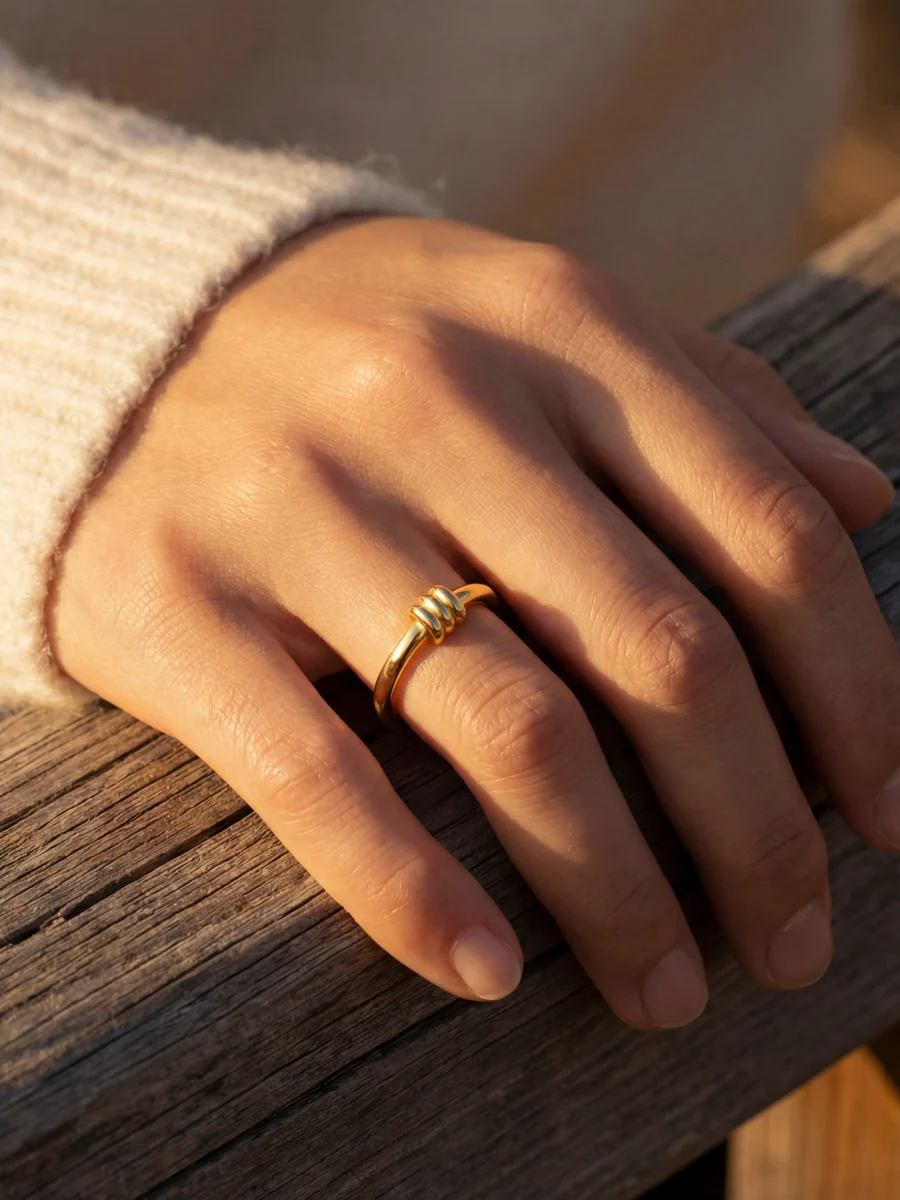Elegant Trio Loop Ring - Image 3