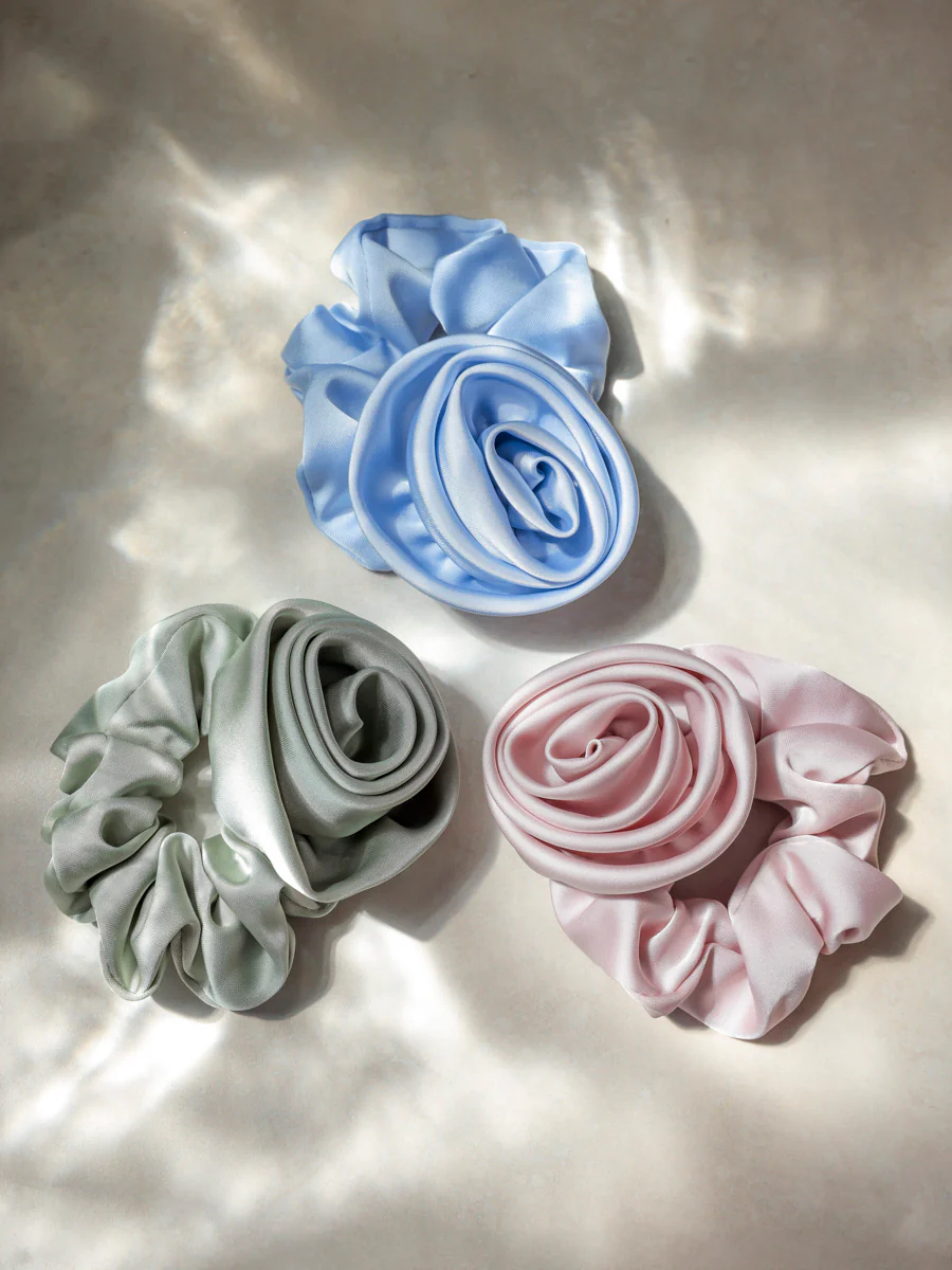 Eternal Rose Blue Scrunchie - Image 4