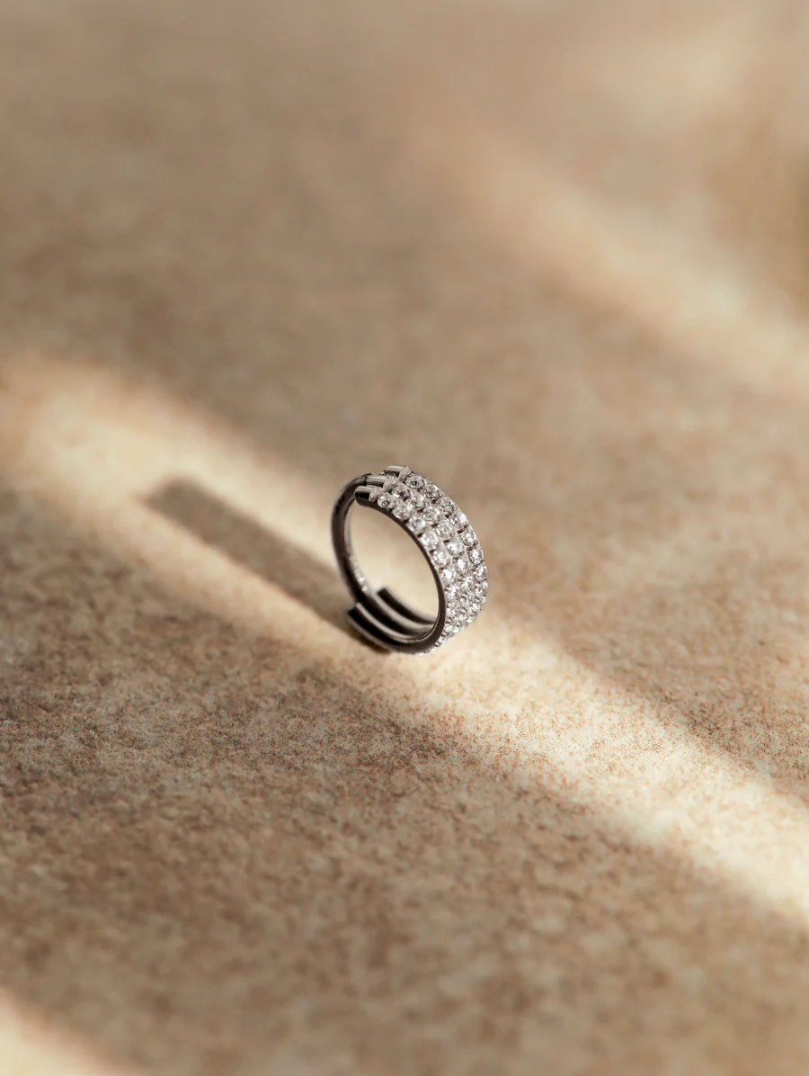 Eternity Glowing Triple Hoop Titan Piercing - Image 6
