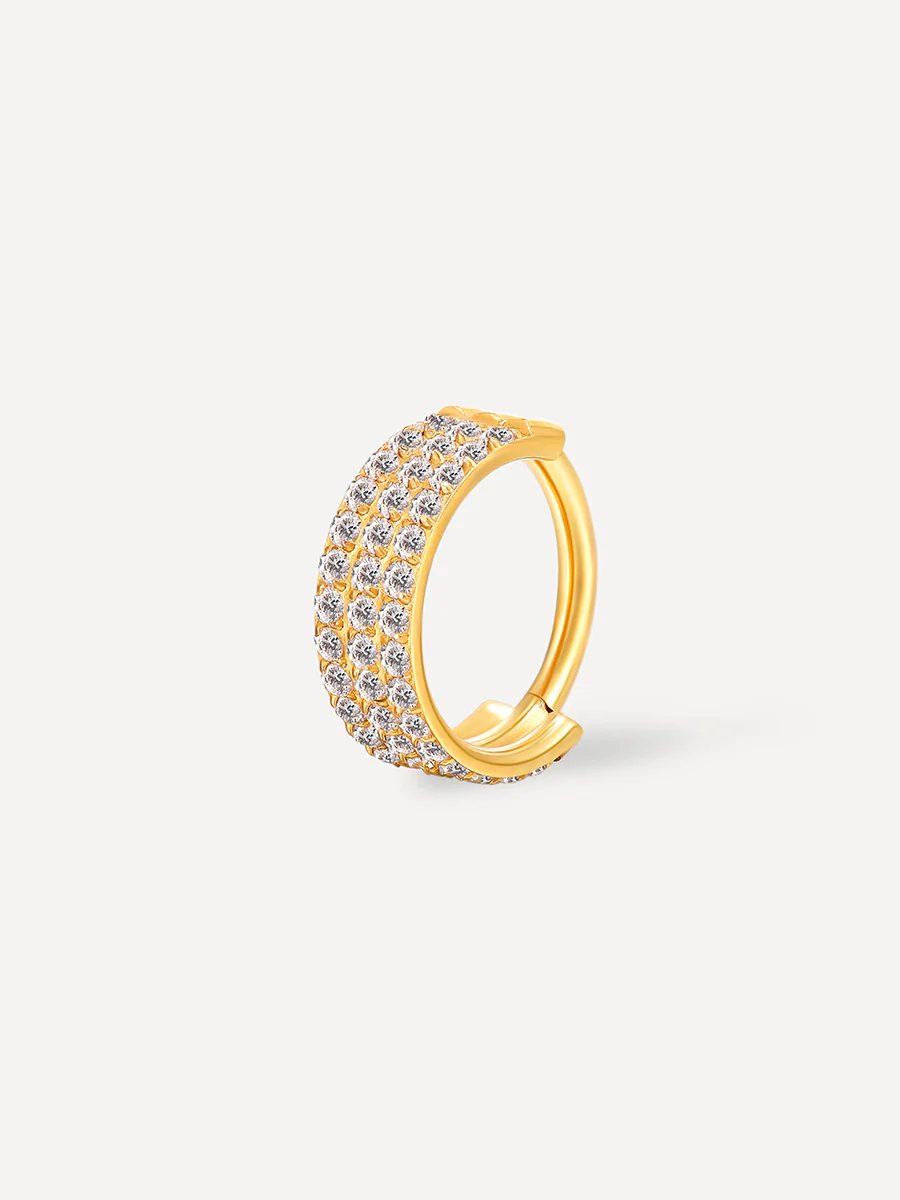 Eternity Glowing Triple Hoop Titan Piercing - Image 9