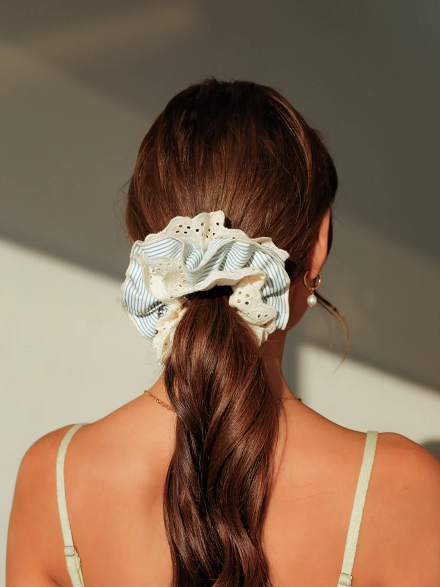 Floral Yellow Scrunchie - Image 5