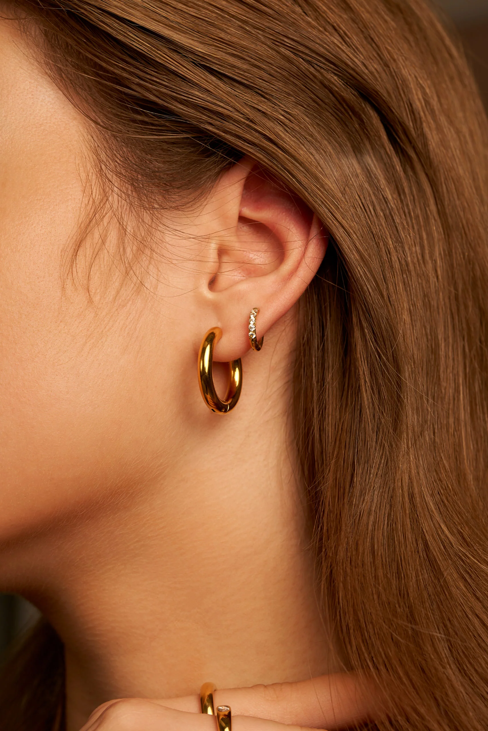 24mm GLOSSY HOOPS Medium Ohrringe - Image 9